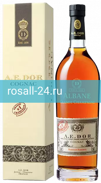 Коньяк A.E. Dor Albane Grande Champagne, в подарочной упаковке