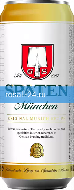 Светлое пиво SPATEN Munchen в банке
